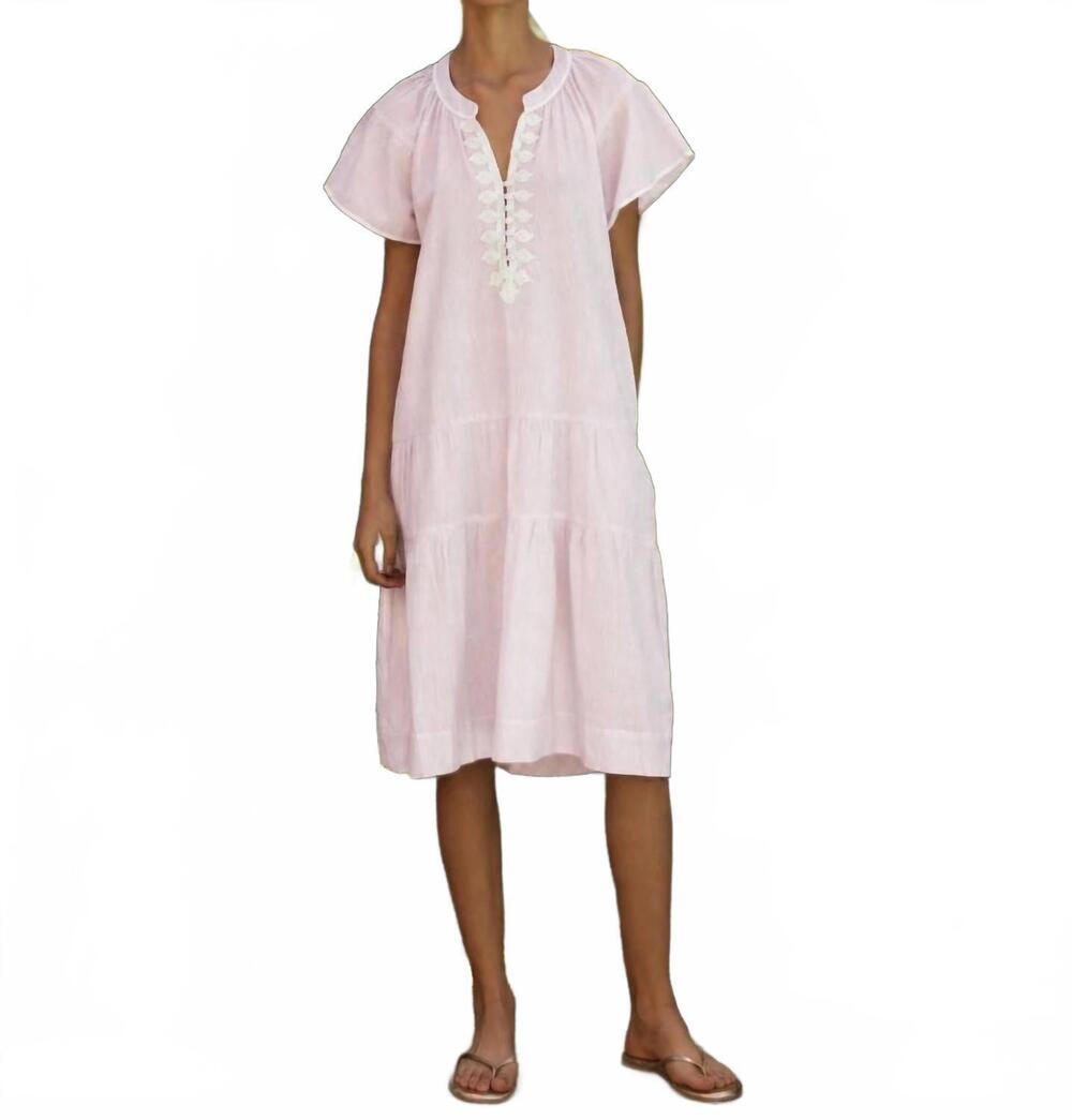 NEW ROSE AND ROSE carnation midi dress in pink